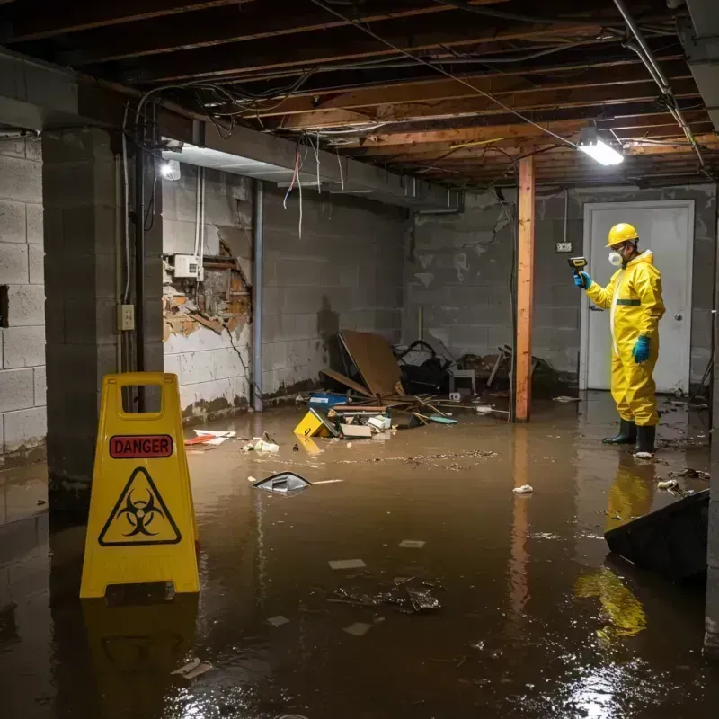 Flooded Basement Electrical Hazard in Chariton County, MO Property